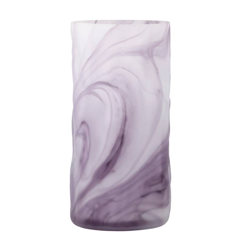 Bloomingville Moore Vase Glas 24,5cm mundbl&aelig;st lilla nuance