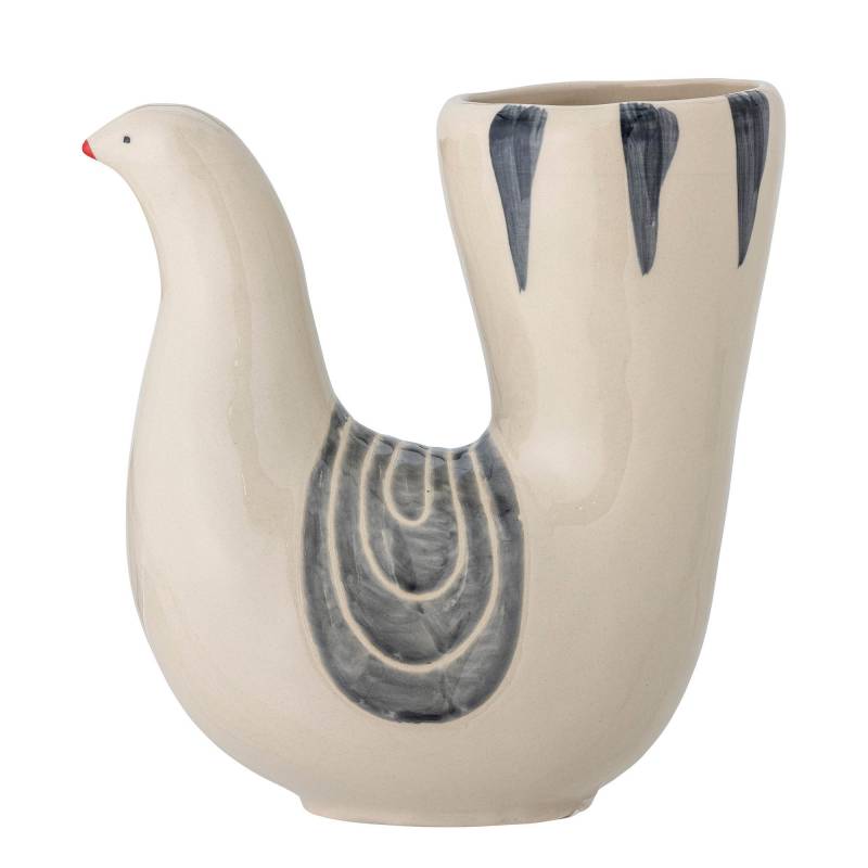 Bloomingville Trudy Vase Stent&oslash;j 19cm med en smuk glasur i lyse og bl&aring; nuancer