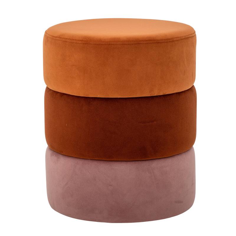Bloomingville Bilbao Puf i polyester 3-delt i orange nuancer 