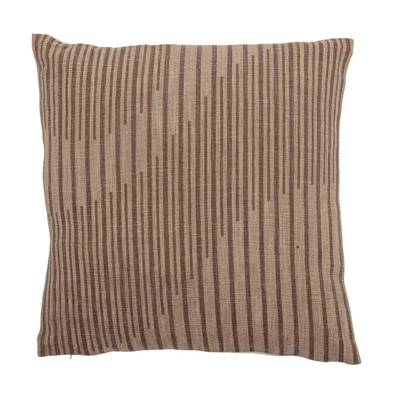 Bloomingville Witham Pude Bomuld 45x45cm Brun stribet