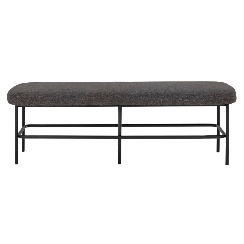 Bloomingville Farell smuk klassisk b&aelig;nk L140cm i gr&aring; polyester