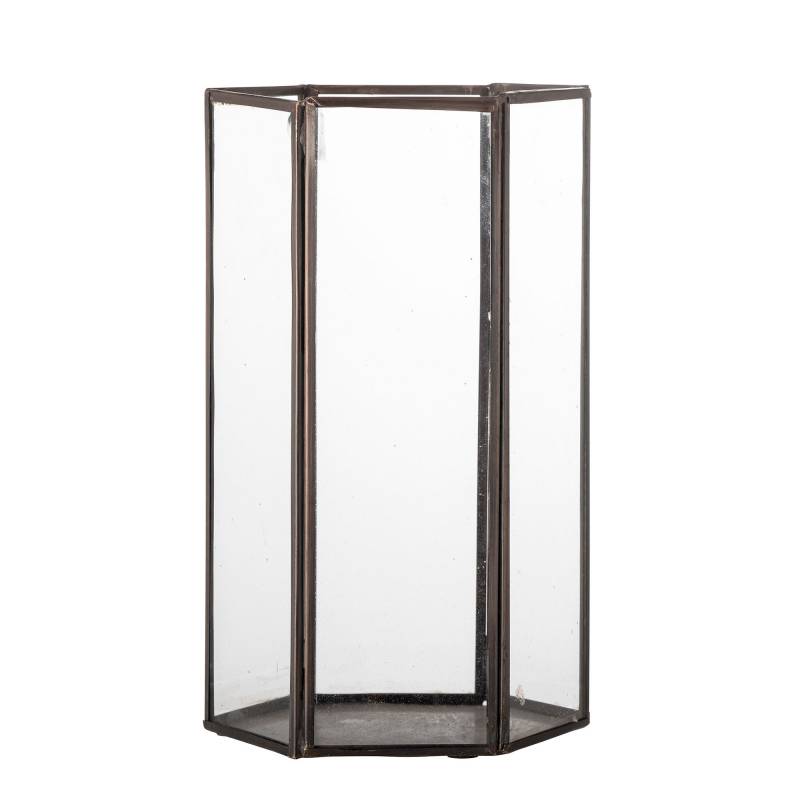 Bloomingville Acentia lanterne 26cm med glas og kobber ramme