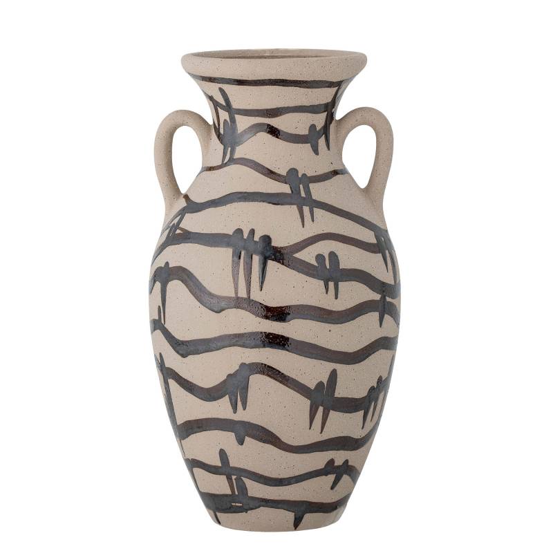 Bloomingville Ohana Vase i Stent&oslash;j h&aring;ndmalet m&oslash;nster i bl&aring; nunacer