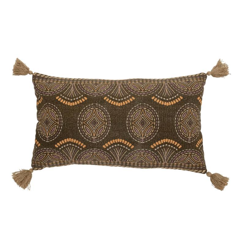 Bloomingville Nesma Pude Bomuld 60x35cm Brun med kvaster