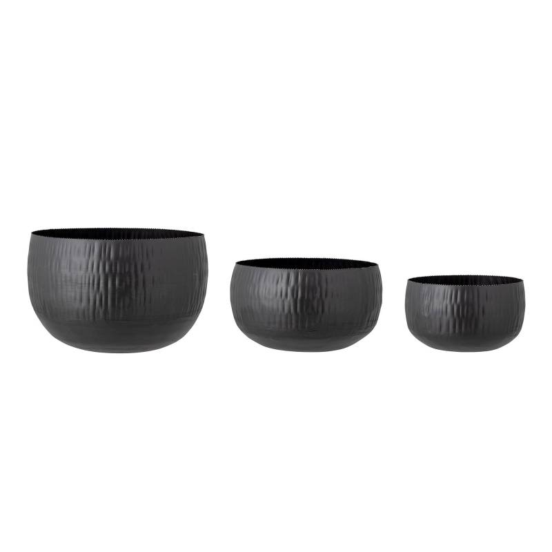 Bloomingville Abisha Urtepotteskjulere sort metal 3 stk.
