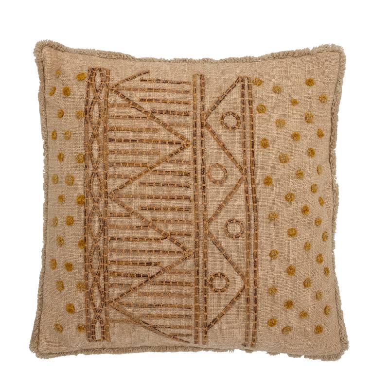 Bloomingville Taranto Pude Bomuld 45x45cm Natur med m&oslash;nster