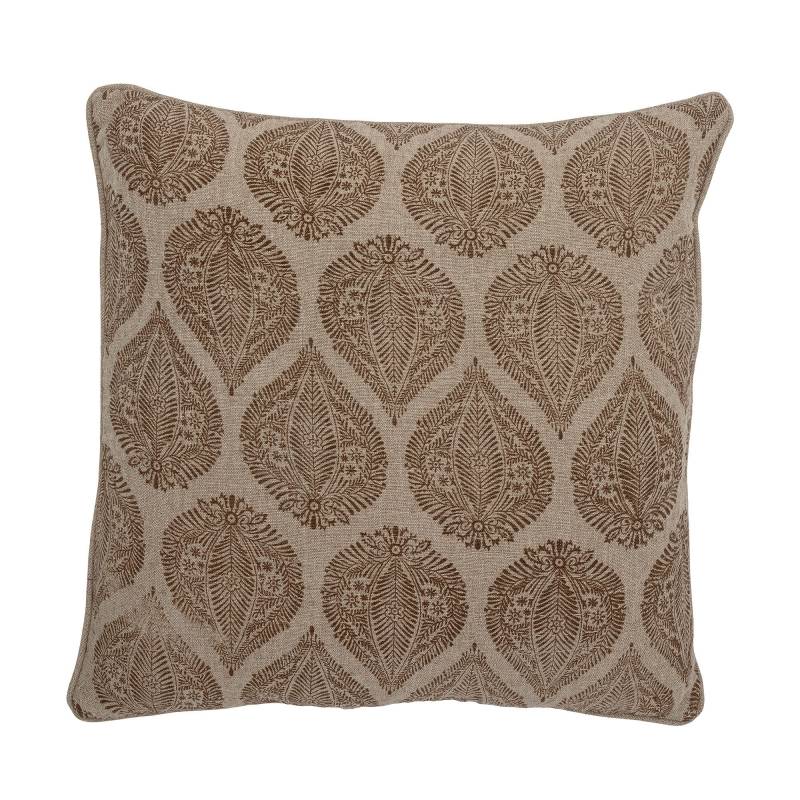 Creative Collection Cergy Pude Bomuld 50x50cm Brun m&oslash;nstret 