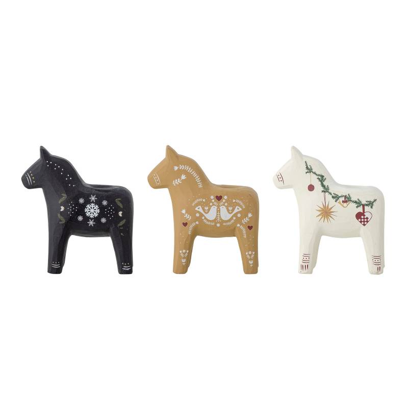 Bloomingville Siffer Lysestage Polyresin Multifarvet heste