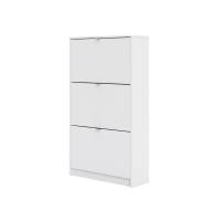 Tvilum skoskab med 3 klaplåger og 2 rum hvid