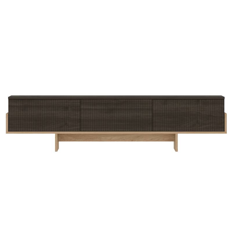 Hege TV-bord 180x30cm med låger valnød melamin