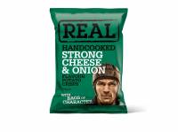 Real Chips Strong Cheese & Onion 35g poser