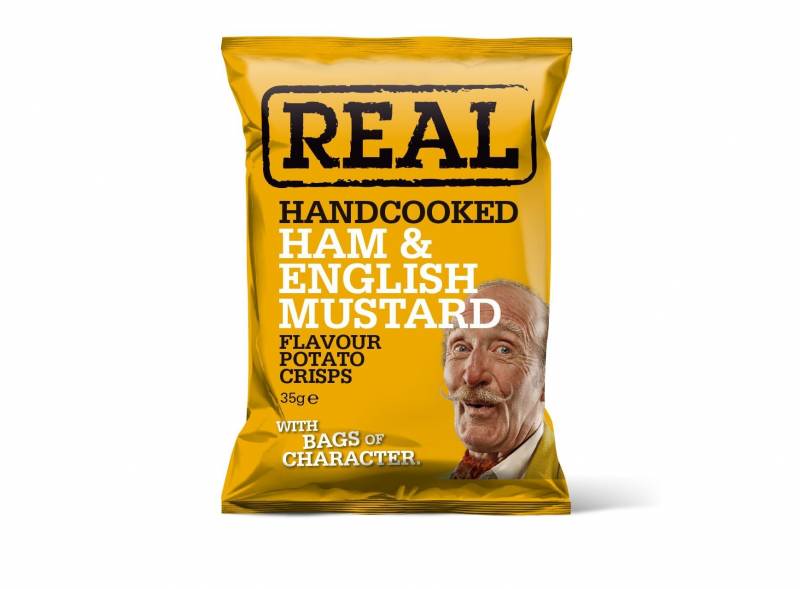 Real Chips Ham & English Mustard 35g poser