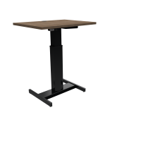 ConSet 501-19 hæve-sænkebord 80x60cm valnød med sort stel