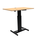 ConSet 501-19 hæve-sænkebord 100x60cm bøg med sort stel