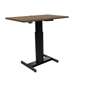 ConSet 501-19 hæve-sænkebord 100x60cm valnød med sort stel