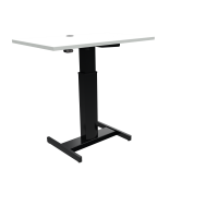 ConSet 501-19 hæve-sænkebord 100x60cm hvid med sort stel