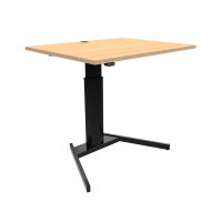 ConSet 501-19 hæve-sænke bord 100x80cm bøg med sort stel