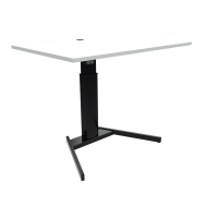 ConSet 501-19 hæve-sænke bord 120x80cm hvid med sort stel