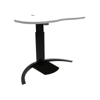 ConSet 501-19 hæve-sænkebord 117x90cm hvid med sort stel