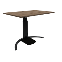ConSet Design hæve-sænke bord 120x80cm valnød med sort stel