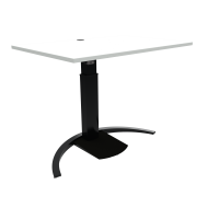 ConSet Design hæve-sænke bord 120x80cm hvid med sort stel