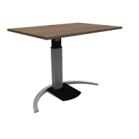 ConSet Design hæve-sænke bord 120x80cm valnød med sølv stel