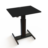 ConSet 501-19 hæve-sænkebord 80x60cm sort med sort stel
