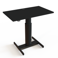 ConSet 501-19 hæve-sænkebord 100x60cm sort med sort stel