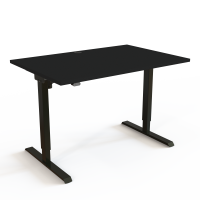 ConSet 501-20 h&aelig;ve-s&aelig;nke bord 120x80cm sort med sort stel