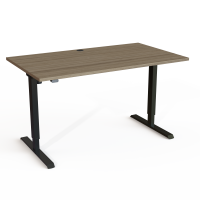 ConSet 501-20 hæve-sænke bord 140x80cm valnød med sort stel