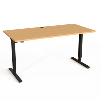 ConSet 501-20 hæve-sænke bord 160x80cm bøg med sort stel