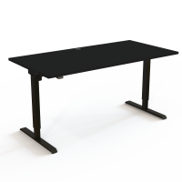 ConSet 501-20 hæve-sænke bord 160x80cm sort med sort stel