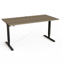 ConSet 501-20 hæve-sænke bord 160x80cm valnød med sort stel