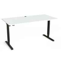 ConSet 501-20 hæve-sænke bord 160x80cm hvid med sort stel