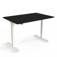 ConSet 501-20 h&aelig;ve-s&aelig;nke bord 120x80cm sort med hvidt stel