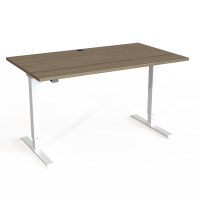 ConSet 501-20 hæve-sænke bord 140x80cm valnød med hvidt stel