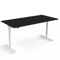 ConSet 501-20 hæve-sænke bord 160x80cm sort med hvidt stel
