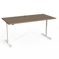 ConSet 501-20 hæve-sænke bord 160x80cm valnød med hvidt stel