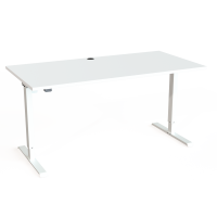 ConSet 501-20 hæve-sænke bord 160x80cm hvid med hvidt stel