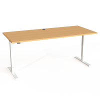 ConSet 501-20 hæve-sænke bord 180x80cm bøg med hvidt stel