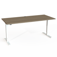 ConSet 501-20 hæve-sænke bord 180x80cm valnød med hvidt stel