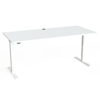 ConSet 501-20 hæve-sænke bord 180x80cm hvid med hvidt stel