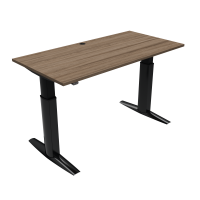 ConSet 501-23 hæve-sænke bord 160x80cm valnød med sort stel