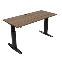 ConSet 501-23 hæve-sænke bord 180x80cm valnød med sort stel