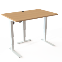 ConSet 501-37 hæve-sænke bord 120x80cm bøg med hvidt stel