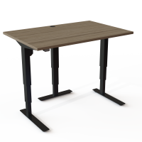 ConSet 501-37 hæve-sænke bord 120x80cm valnød med sort stel