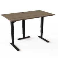 ConSet 501-37 hæve-sænke bord 140x80cm valnød med sort stel