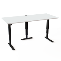 ConSet 501-37 hæve-sænke bord 180x80cm hvid med sort stel