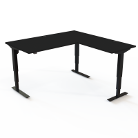 ConSet 501-37 hæve-sænke bord 160x160cm sort med sort stel