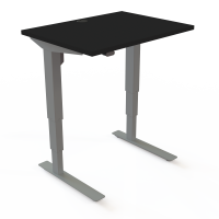 ConSet 501-37 hæve-sænke bord 80x60cm sort med sølv stel